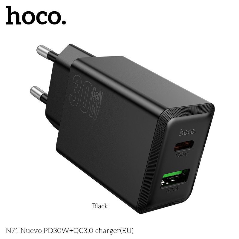 СЗУ HOCO N71 Nuevo PD30W+QC3.0, Черный
