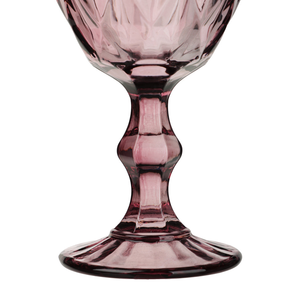 Набор бокалов MILLIMI 6 шт, 320 мл, стекло, бордовый ромб