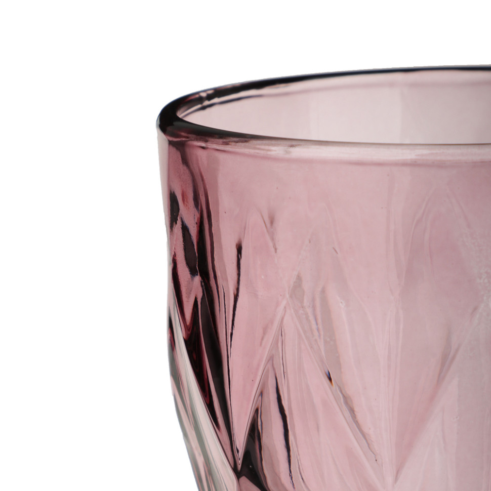 Набор бокалов MILLIMI 6 шт, 320 мл, стекло, бордовый ромб