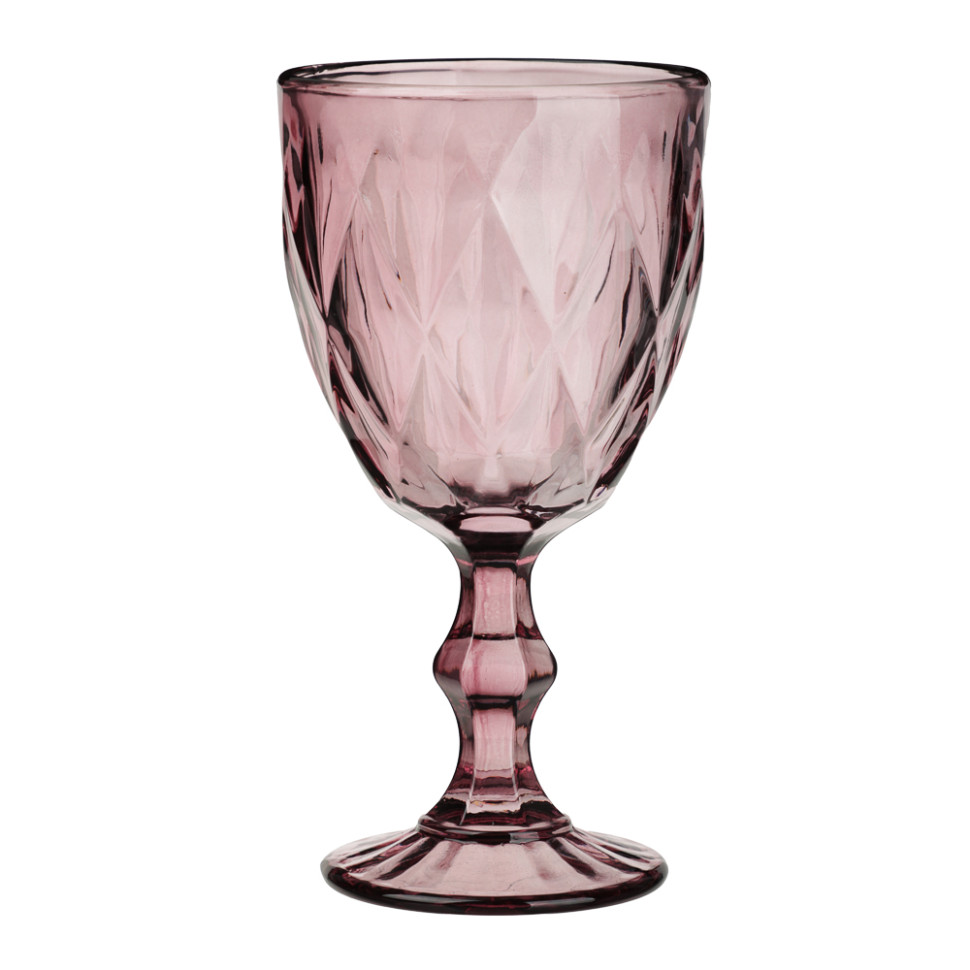 Набор бокалов MILLIMI 6 шт, 320 мл, стекло, бордовый ромб