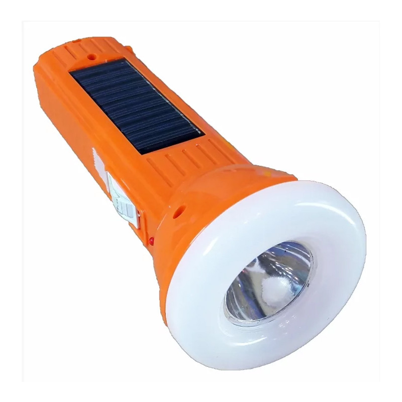 Фонарь аккумуляторный светодиодный UFR-003 orange,1W+4W, солнечная панель, USB /120/(SL-1806) УФА003