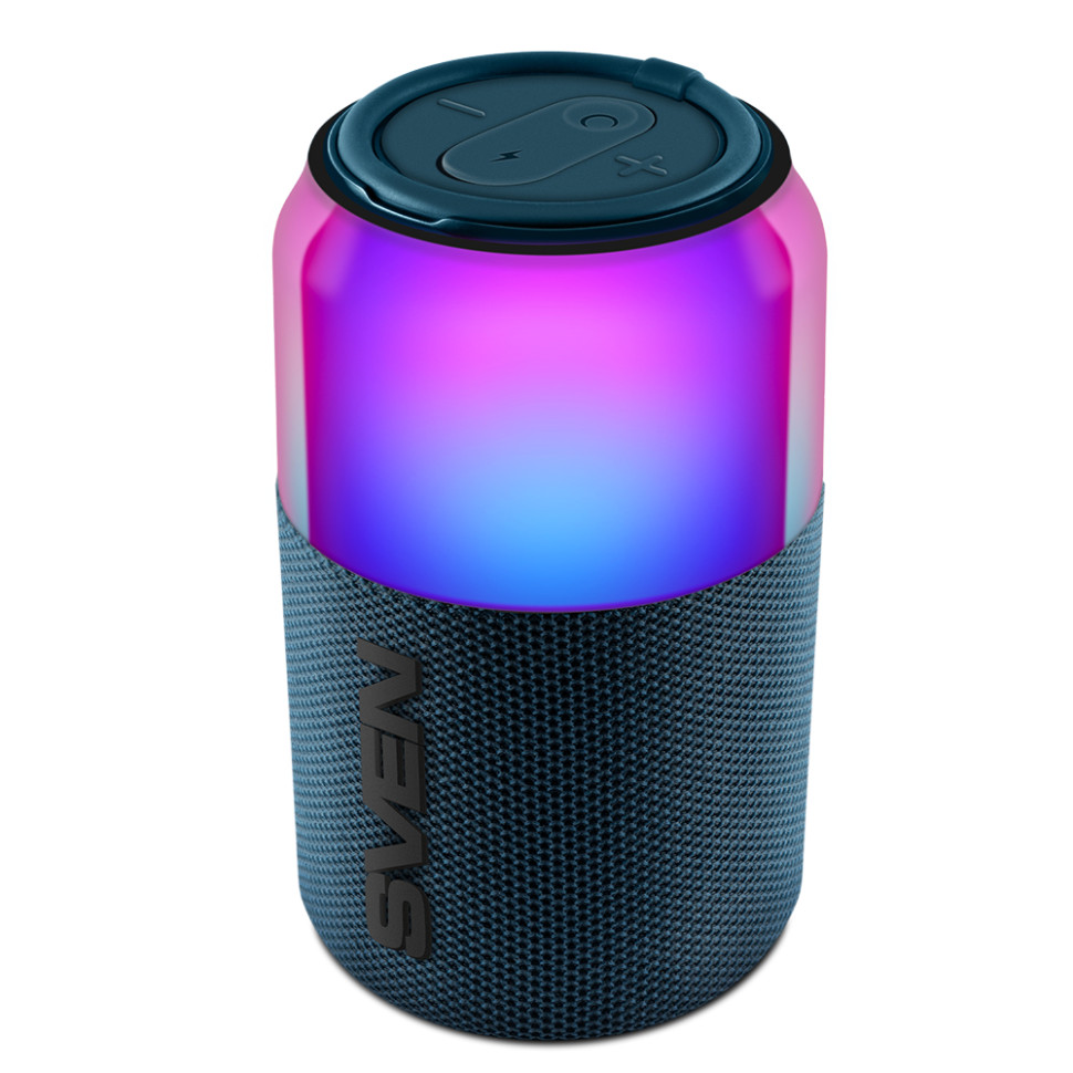Портативная Bluetooth колонка SVEN PS-130 blue (10 Вт, USB, Bluetooth, питание от USB/аккумулятора)