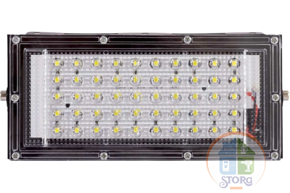 Прожектор GLANZEN FAD-0030-10-12V, низковольтный, с зажимами "крокодил" 10вт, 6500к