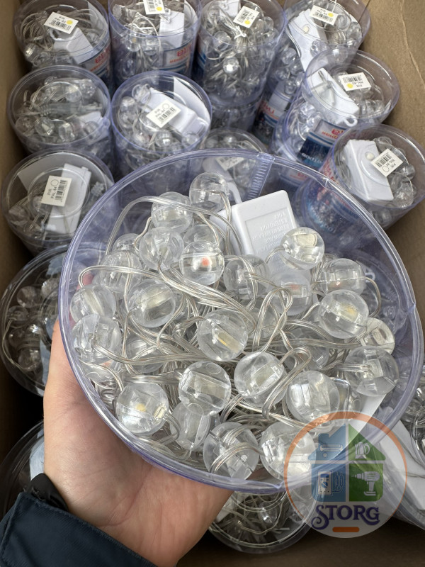 Гирлянда уличная S-TORG PAL-88 Шарик прозрачный 300LED -30м цветной