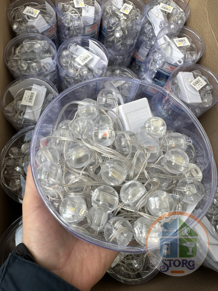 Гирлянда уличная S-TORG PAL-88 Шарик прозрачный 300LED -30м цветной