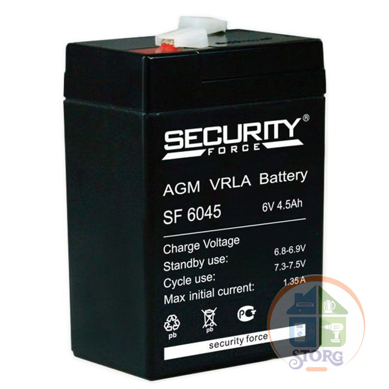 Аккумулятор DELTA  AGM-SF 6v 4.5 6045 Security Force