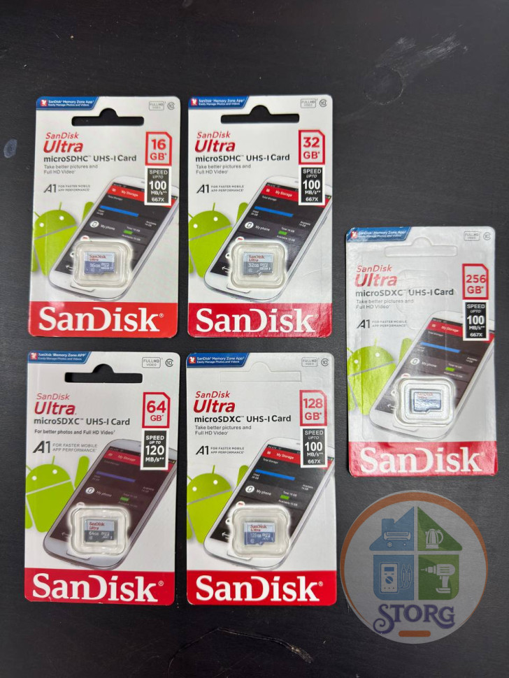 Карта памяти MicroSD SanDisk class 10 Ultra Android UHS-I 16GB (класс 10) CN (гр.30дн.)