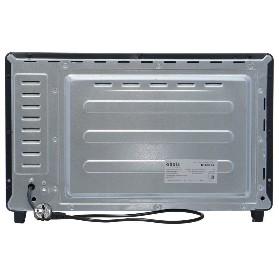 Духовой шкаф OASIS everywhere M-40CB2, Черный, 40л, 1500Вт, Конвекция, 5 реж., 2-е стекло, 50-250 °С