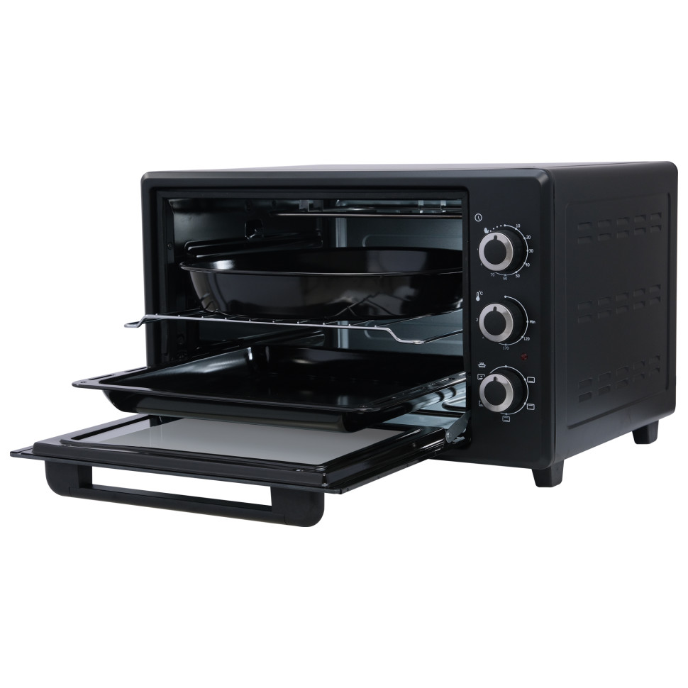 Духовой шкаф OASIS everywhere M-40CB2, Черный, 40л, 1500Вт, Конвекция, 5 реж., 2-е стекло, 50-250 °С