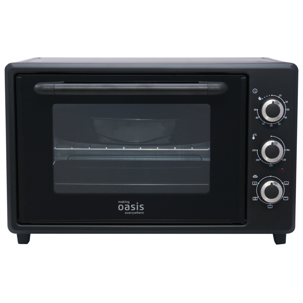 Духовой шкаф OASIS everywhere M-40CB2, Черный, 40л, 1500Вт, Конвекция, 5 реж., 2-е стекло, 50-250 °С