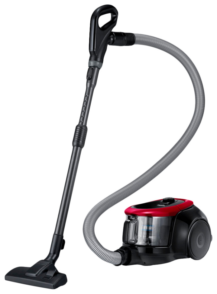 Пылесос SAMSUNG SC18M21C0VR, Красный, пылесборник контейнер 1.5 л, 380/1800 Вт, уборка сухая