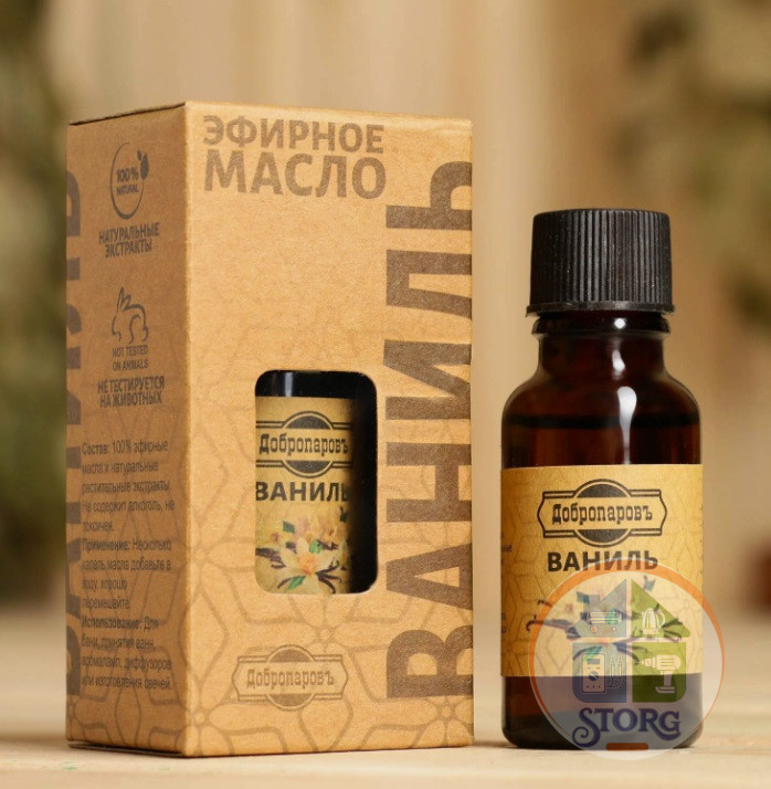 Масло эфирное "Ваниль" 20мл, крафт, Добропаровъ 7321999