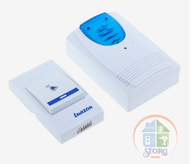 Звонок LuazON LZDV-37, беспроводной, 2хAA (не в комплекте), LR23A, МИКС 1010787