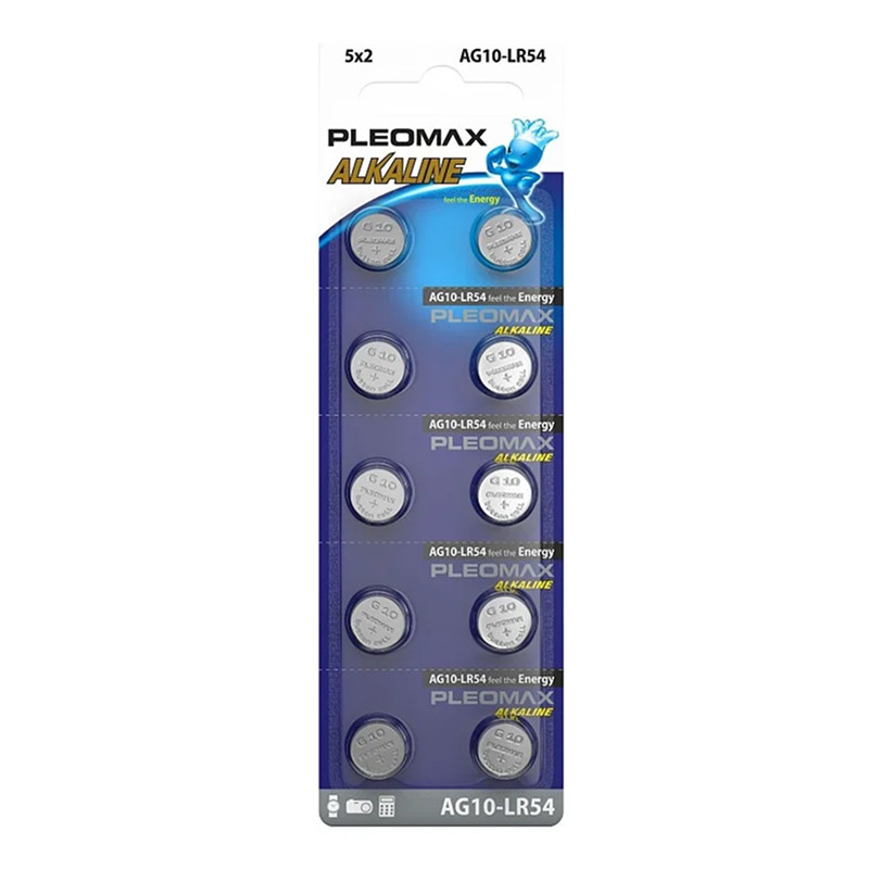 Элемент питания SAMSUNG PLEOMAX AG10 (389) LR1130, LR54 Button Cell (10/100/1000/70000)