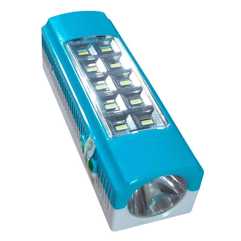 Фонарь аккумуляторный светодиодный UFR-006 blue, 2 режима, 1*1W+10*(5630), 200/ УФА005