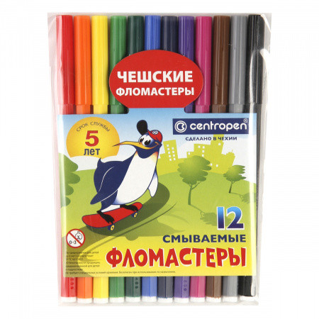 Фломастеры CENTROPEN, 12 цветов (160) (7790/12 ТР) (1/160)