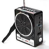 Радиоприемник портативный MP3 плеер NS-048U BLACK, 95х125х55мм