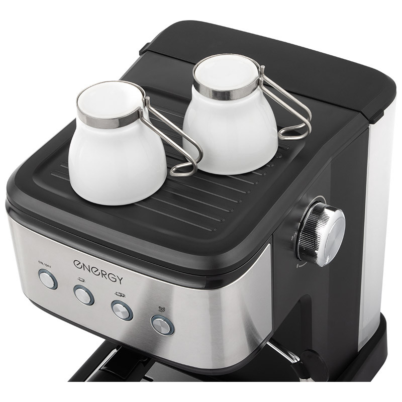 Кофеварка рожковая ENERGY EN-264R Черный; 1100Вт; 1.5л; Использовать кофе-молотый