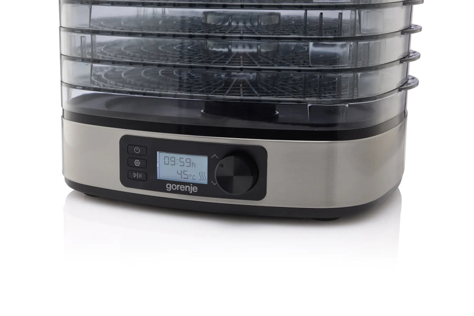 Сушилка для овощей и фруктов Gorenje FDK500DE, 380 Вт, 5 поддонов d-320 мм, таймер Сушилка для овощей и фруктов Gorenje FDK500DE, 380 Вт, 5 поддонов d-320 мм, таймер