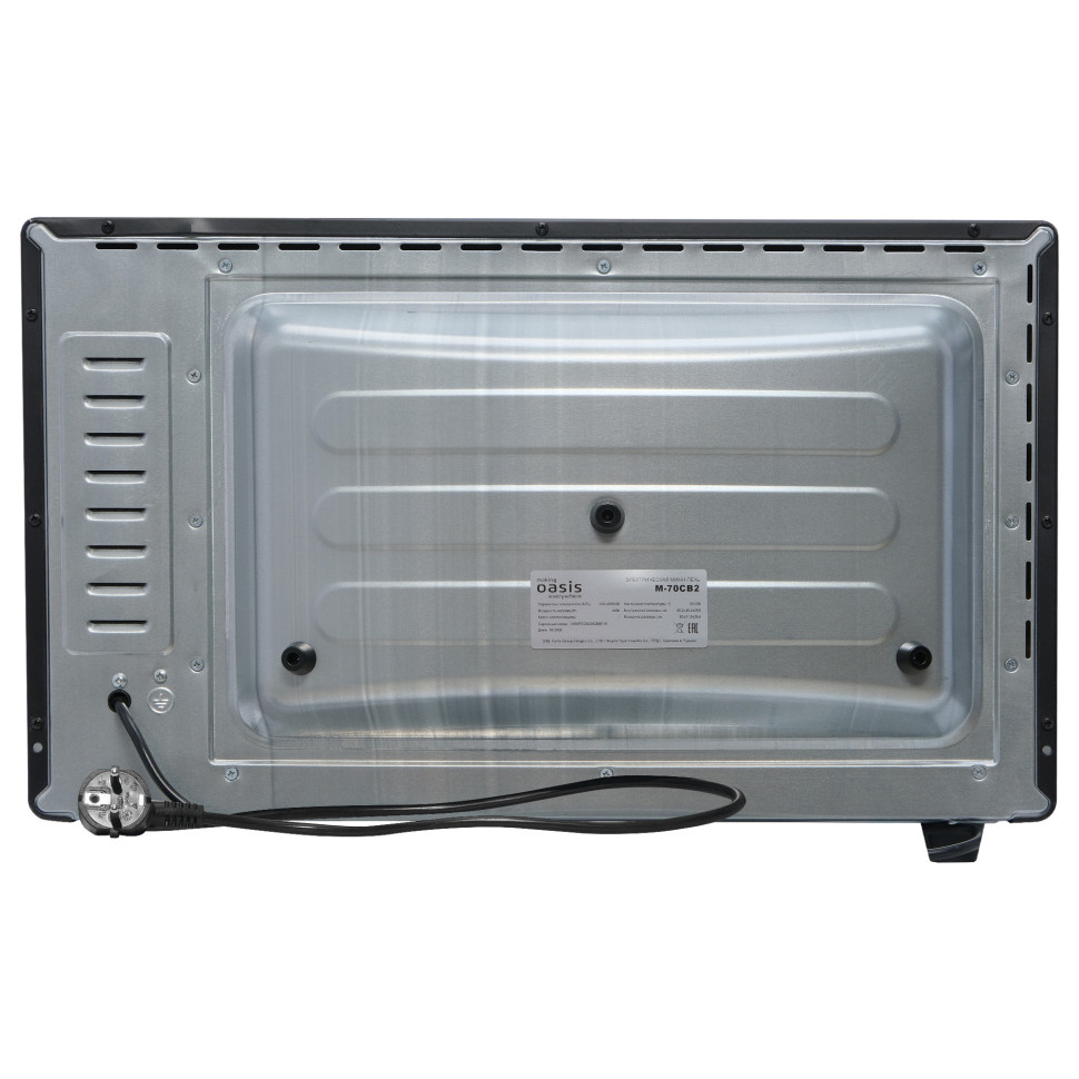Духовой шкаф OASIS everywhere M-70CB2, Черный, 70л, 2000Вт, Конвекция, 5 реж., 2-е стекло, 50-250 °С