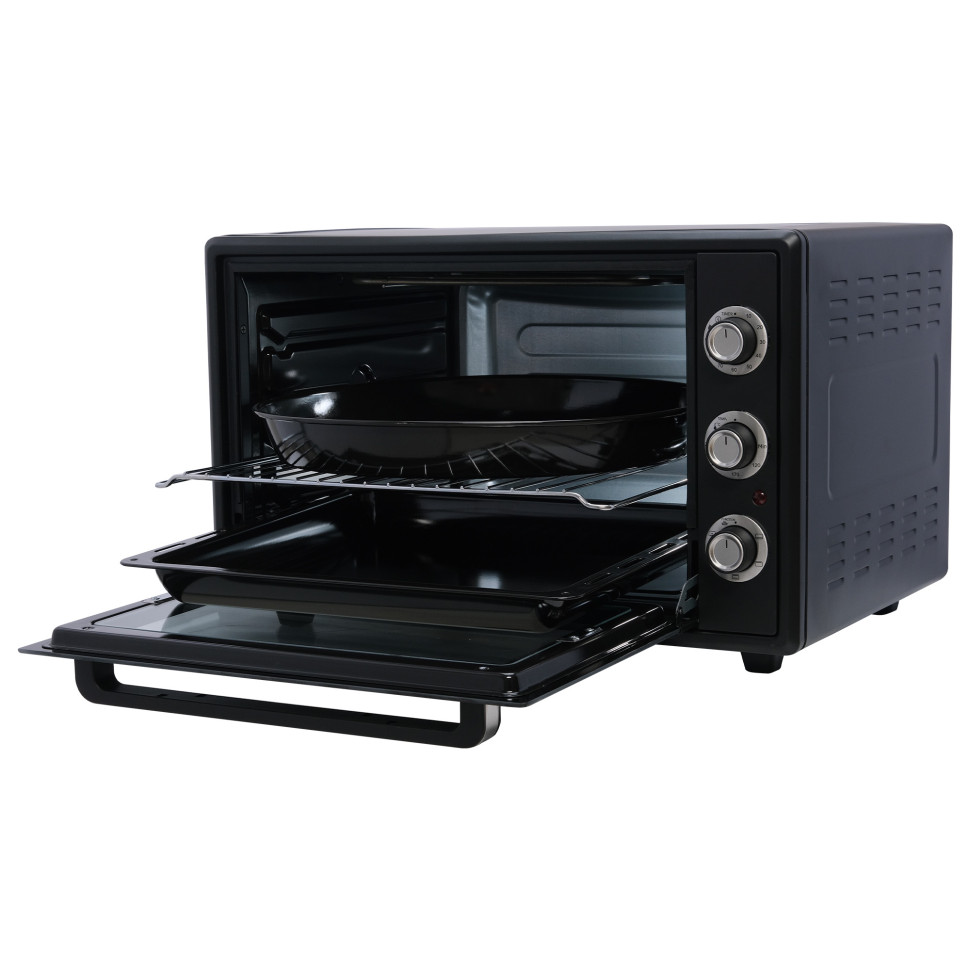 Духовой шкаф OASIS everywhere M-70CB2, Черный, 70л, 2000Вт, Конвекция, 5 реж., 2-е стекло, 50-250 °С