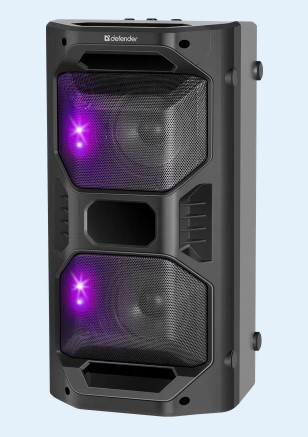 Портативная акустика Defender Rage 50 Вт Light/BT/FM/USB/LED/TWS черный Портативная акустика Defender Rage 50 Вт Light/BT/FM/USB/LED/TWS черный
