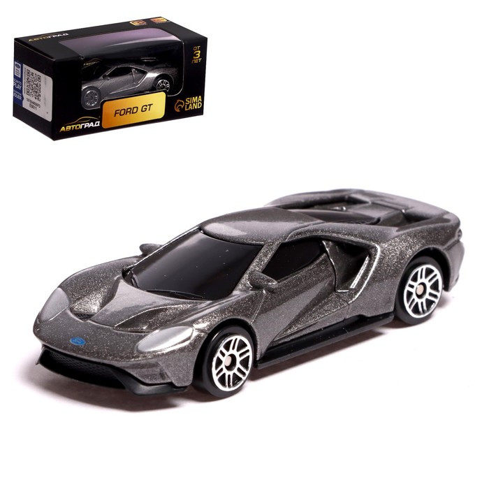 Машина металлическая FORD GT, 1:64, цвет серый   7335841