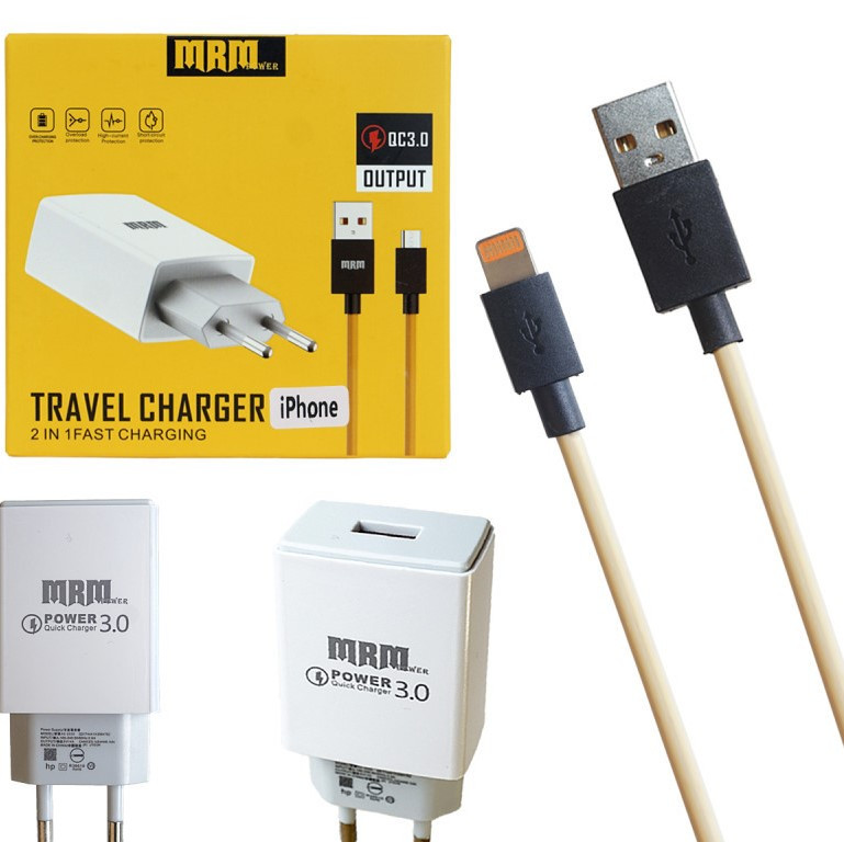 СЗУ MRM MR41i QC3.0 Fast Charge 1USB Lightning 1000mm