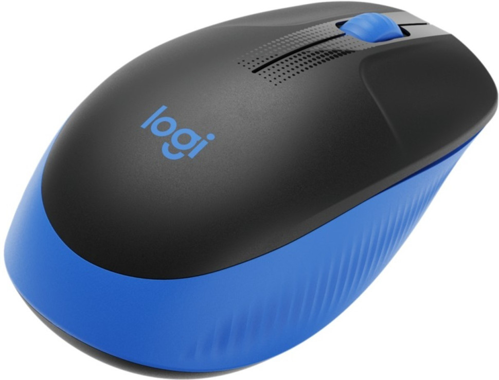 Мышь беспроводная Logitech M190 черный/синий, 1000 dpi, радиоканал, USB, кнопки - 3 Мышь беспроводная Logitech M190 черный/синий, 1000 dpi, радиоканал, USB, кнопки - 3