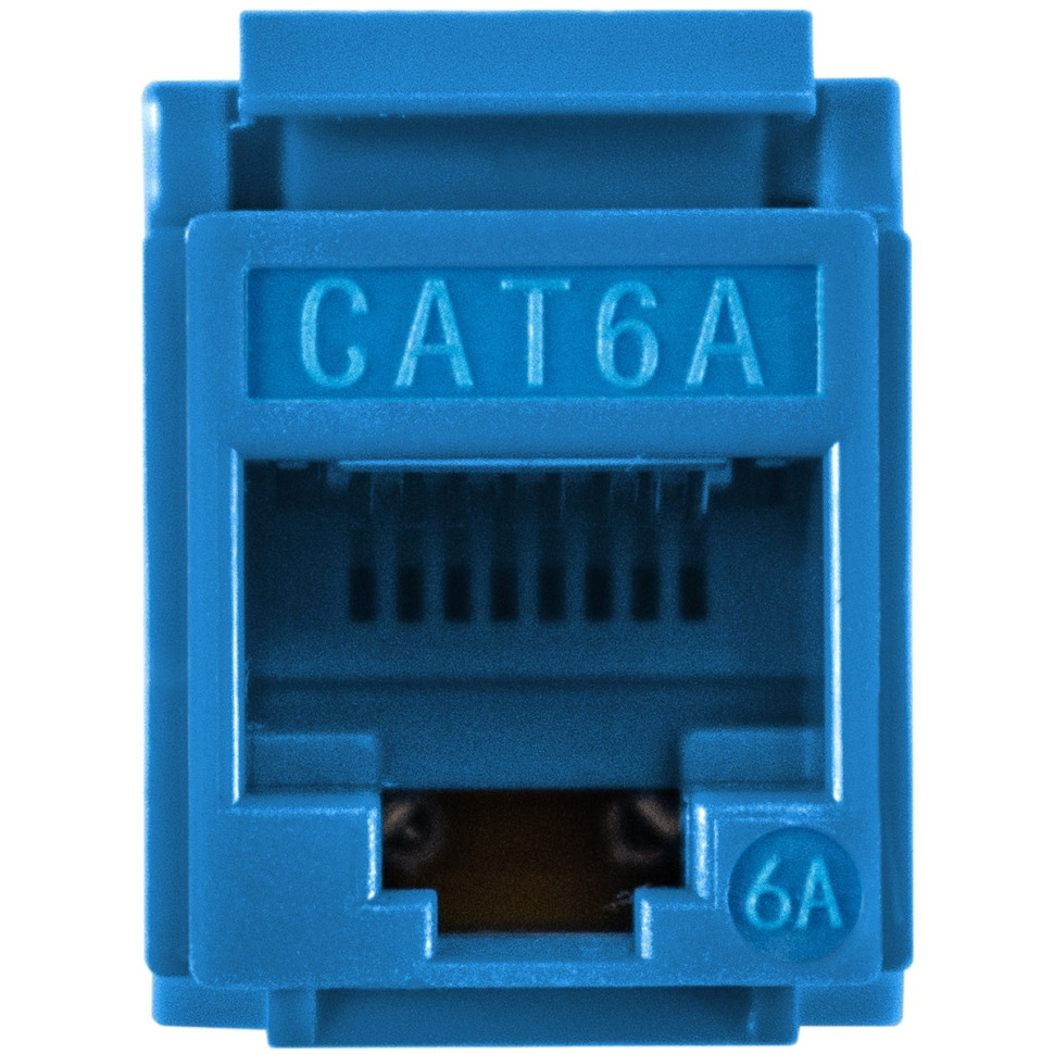 Модуль-вставка Keystone Jack RJ-45 ExeGate KJ-8P8C-U-C6A-180-Dual (Кат.6A, неэкранированная, 180 градусов, IDC Krone/110)