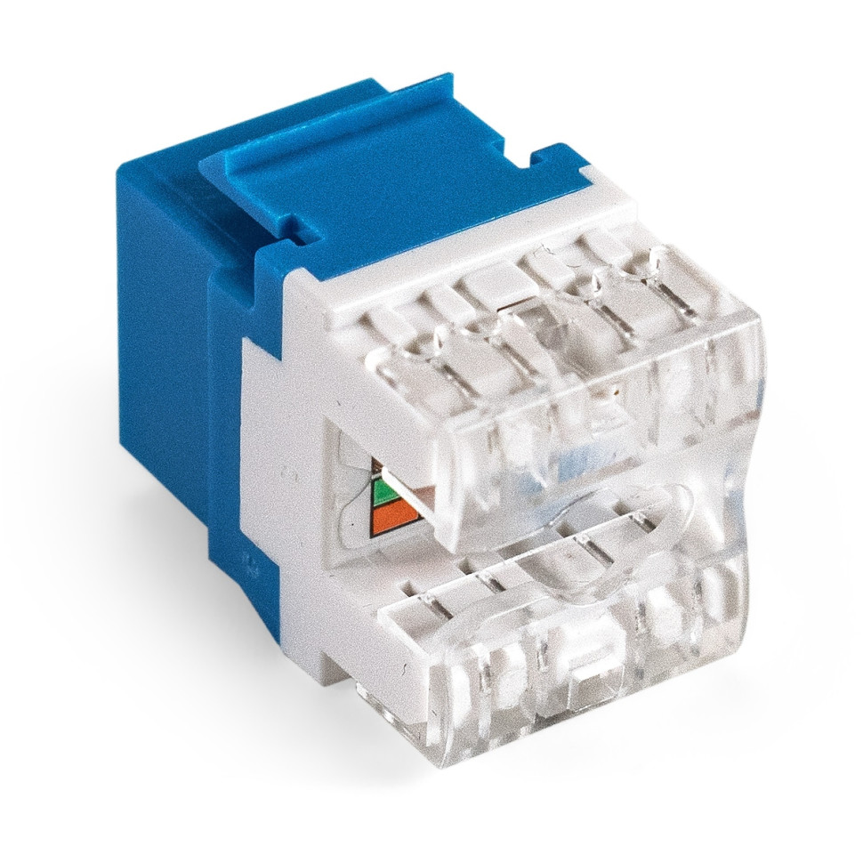 Модуль-вставка Keystone Jack RJ-45 ExeGate KJ-8P8C-U-C6A-180-Dual (Кат.6A, неэкранированная, 180 градусов, IDC Krone/110)