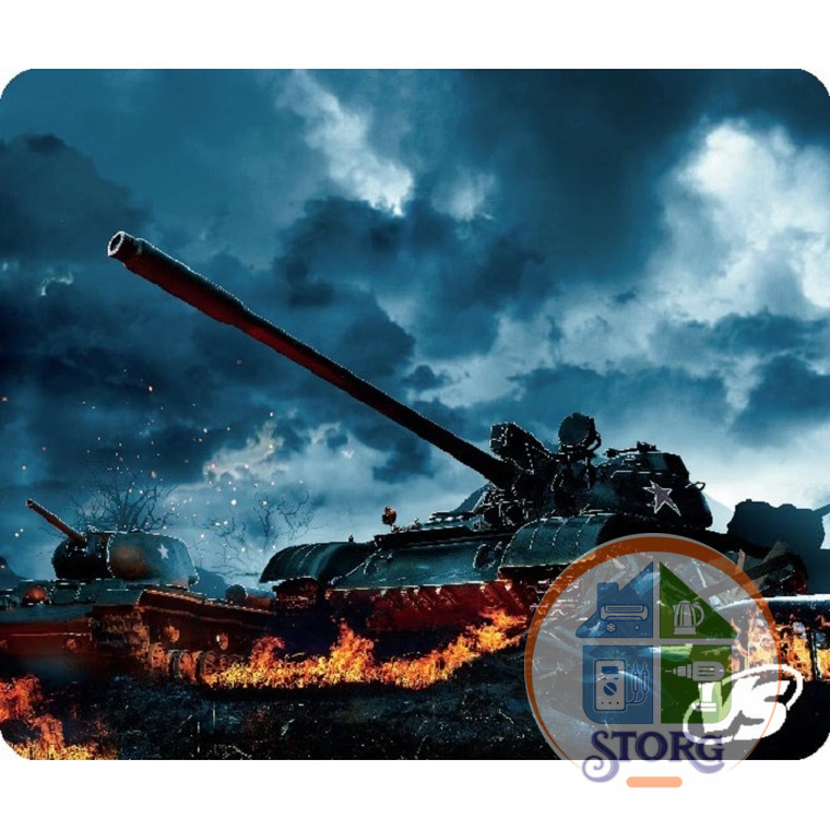Коврик для компьютерной мыши VS "Tanks", Рис.6, 194х233х3 мм, полипропилен+вспененный пластик