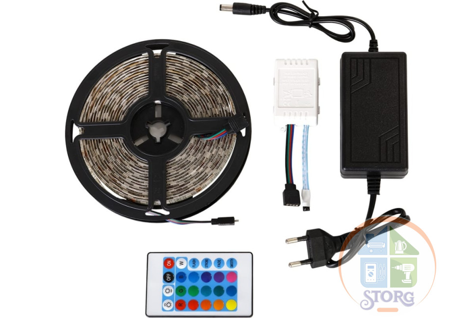 Набор светодиодной RGB ленты 5 м GLANZEN LSL-0070-05-RGB SMD 5050, супер яркая 70вт!