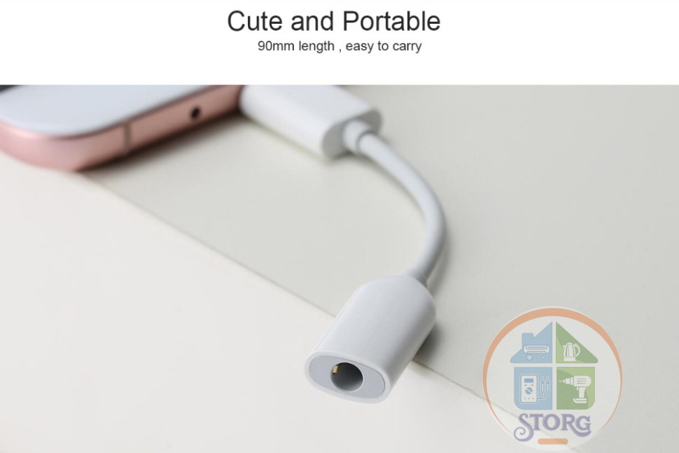 Переходник Xiaomi Type-C USB to 3.5mm Audio Cable (white) Original
