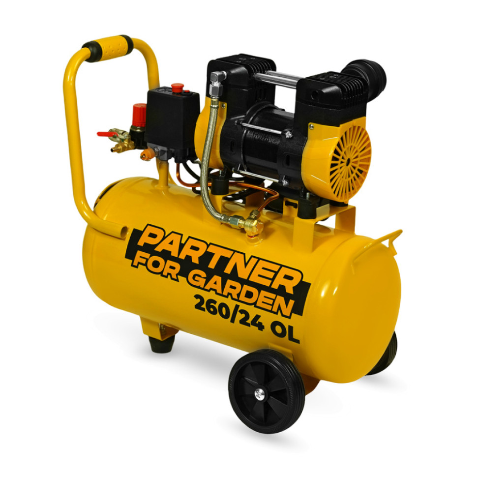 Компрессор воздушный безмасляный Partner for Garden 260/24 OL (1700 вт,260л/мин,24 л)