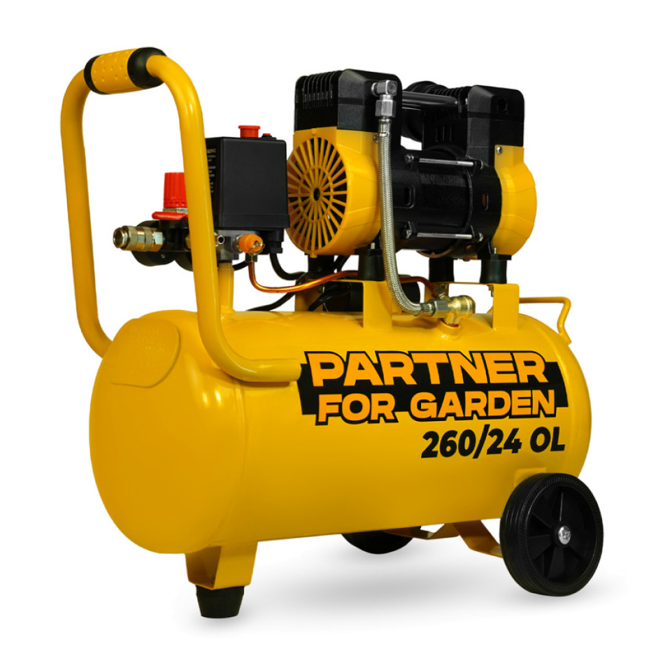 Компрессор воздушный безмасляный Partner for Garden 260/24 OL (1700 вт,260л/мин,24 л)