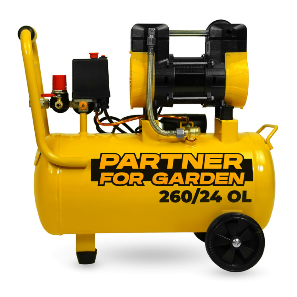 Компрессор воздушный безмасляный Partner for Garden 260/24 OL (1700 вт,260л/мин,24 л)