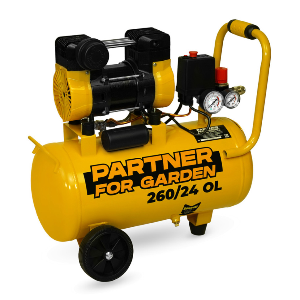 Компрессор воздушный безмасляный Partner for Garden 260/24 OL (1700 вт,260л/мин,24 л)