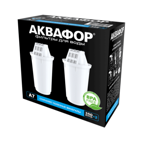 Кассета Аквафор А7, ресурс 350л, для мягкой воды, комплект из 2 шт Кассета Аквафор А7, ресурс 350л, для мягкой воды, комплект из 2 шт