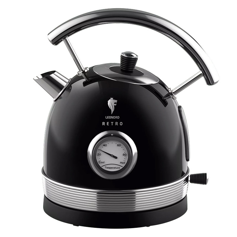 Чайник электрический LEONORD LE- 1910 RETRO STRIX Черный/Нерж.сталь;  2200Вт; 1,8л; 24 мес.гар.