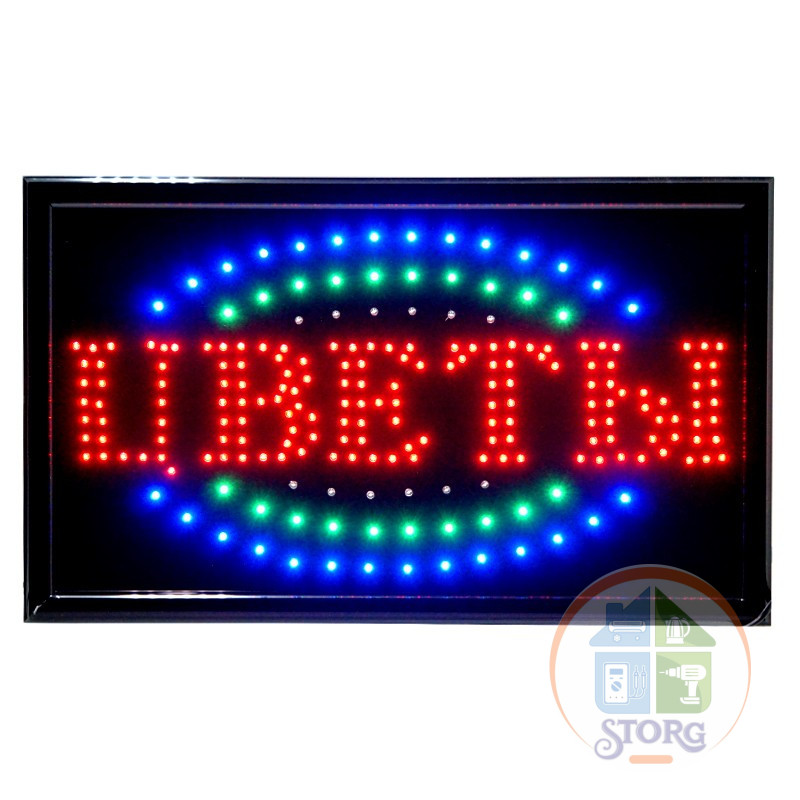 Вывеска рекламная LED дисплей "Цветы", 55*33см