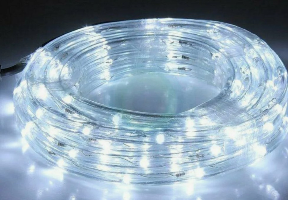 Гирлянда светодиодная Шланг-Змея уличная дюралайт Led 10м ( белый )