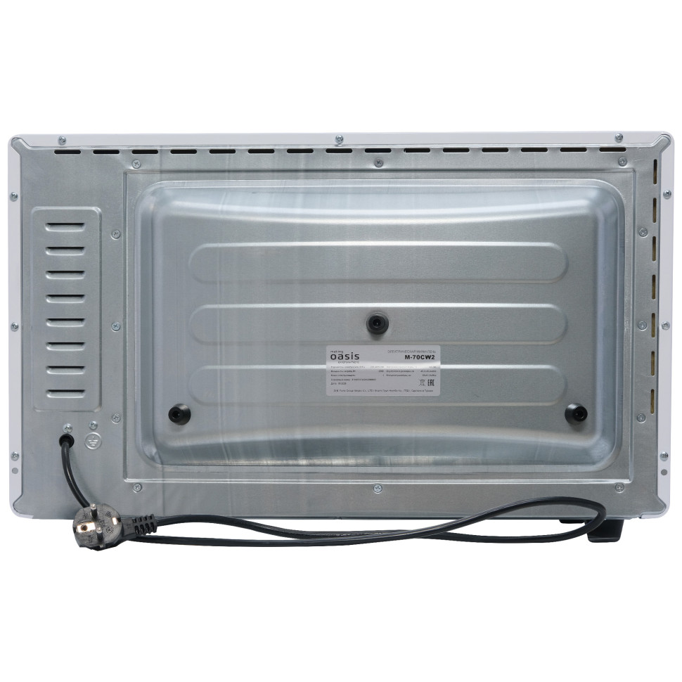 Духовой шкаф OASIS everywhere M-70CW2, Белый, 70л, 2000Вт, Конвекция, 5 реж., 2-е стекло, 50-250 °С