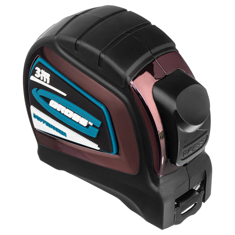 Рулетка Gross "Doppelhaken", 3 м x 16 мм, односторонний зацеп, нейлон, двуст. шкала, автоматич.