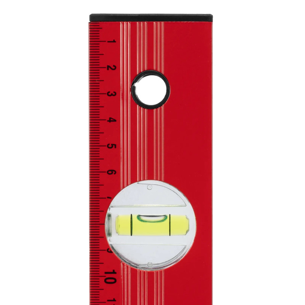 Уровень алюминиевый, 1000 мм, 3 глазка, красный, линейка// Matrix