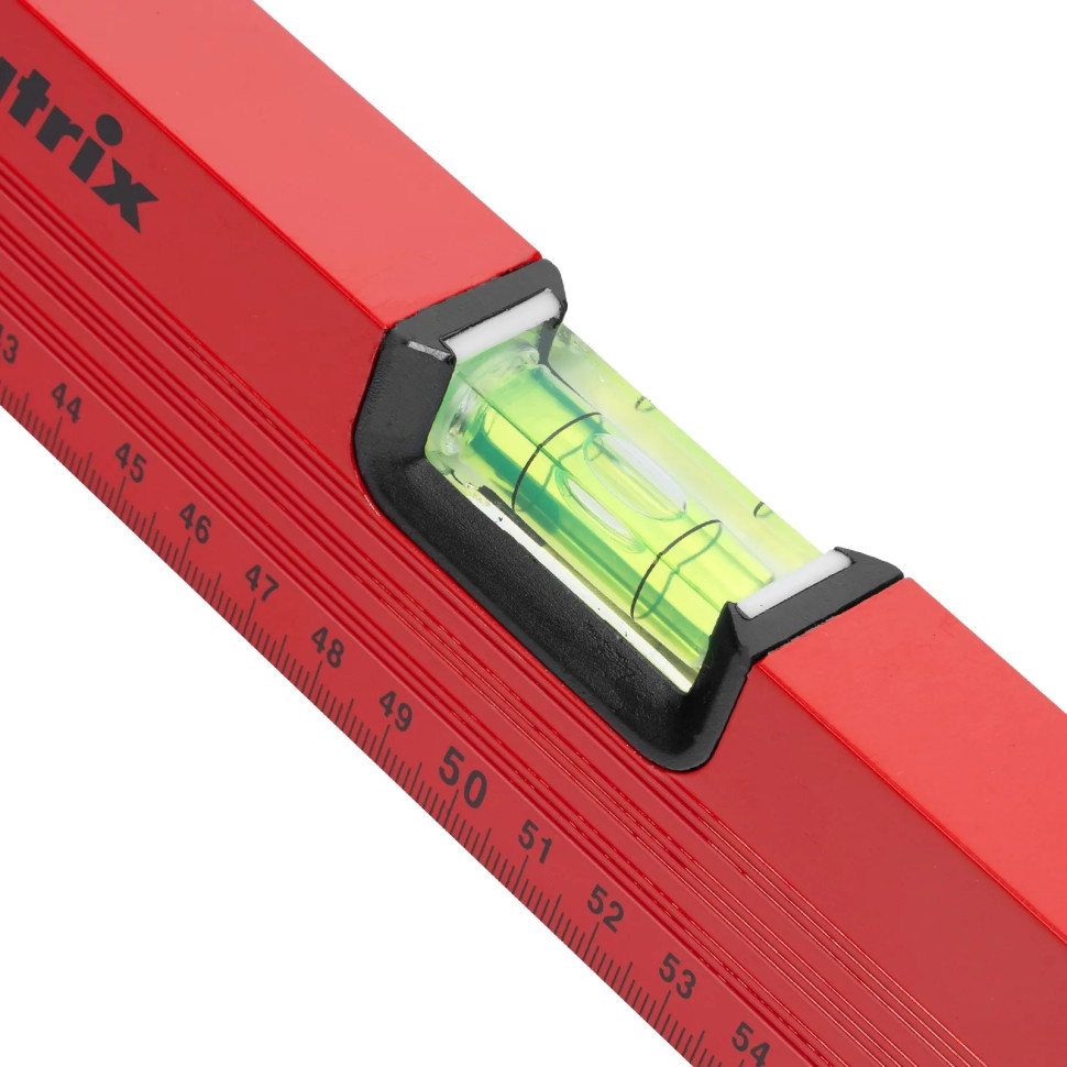 Уровень алюминиевый, 1000 мм, 3 глазка, красный, линейка// Matrix