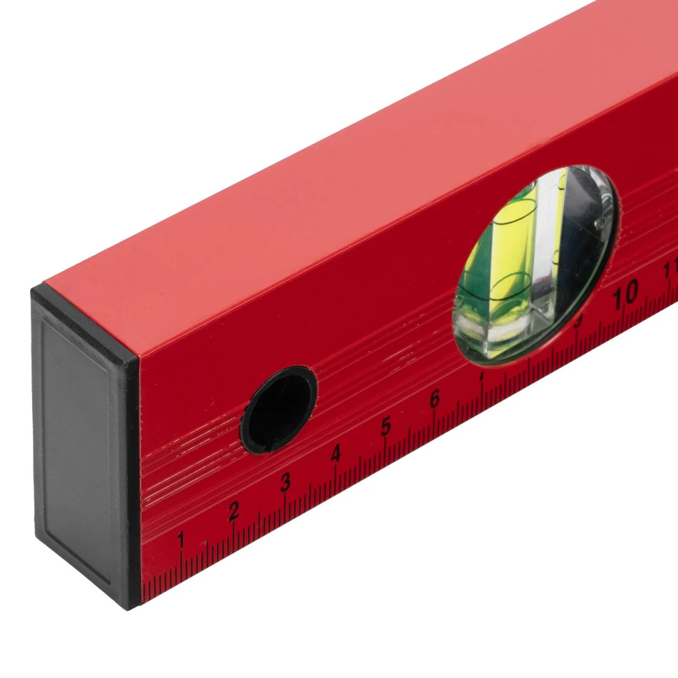 Уровень алюминиевый, 1000 мм, 3 глазка, красный, линейка// Matrix