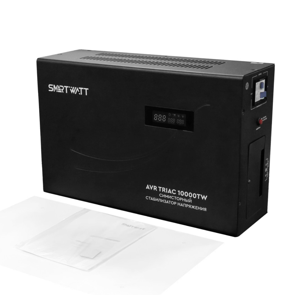 Стабилизатор напряжения симисторный SMARTWATT AVR Triac 10000TW (10000ВА, 100–260 В, 12 мес.гар.) Стабилизатор напряжения симисторный SMARTWATT AVR Triac 10000TW (10000ВА, 100–260 В, 12 мес.гар.)