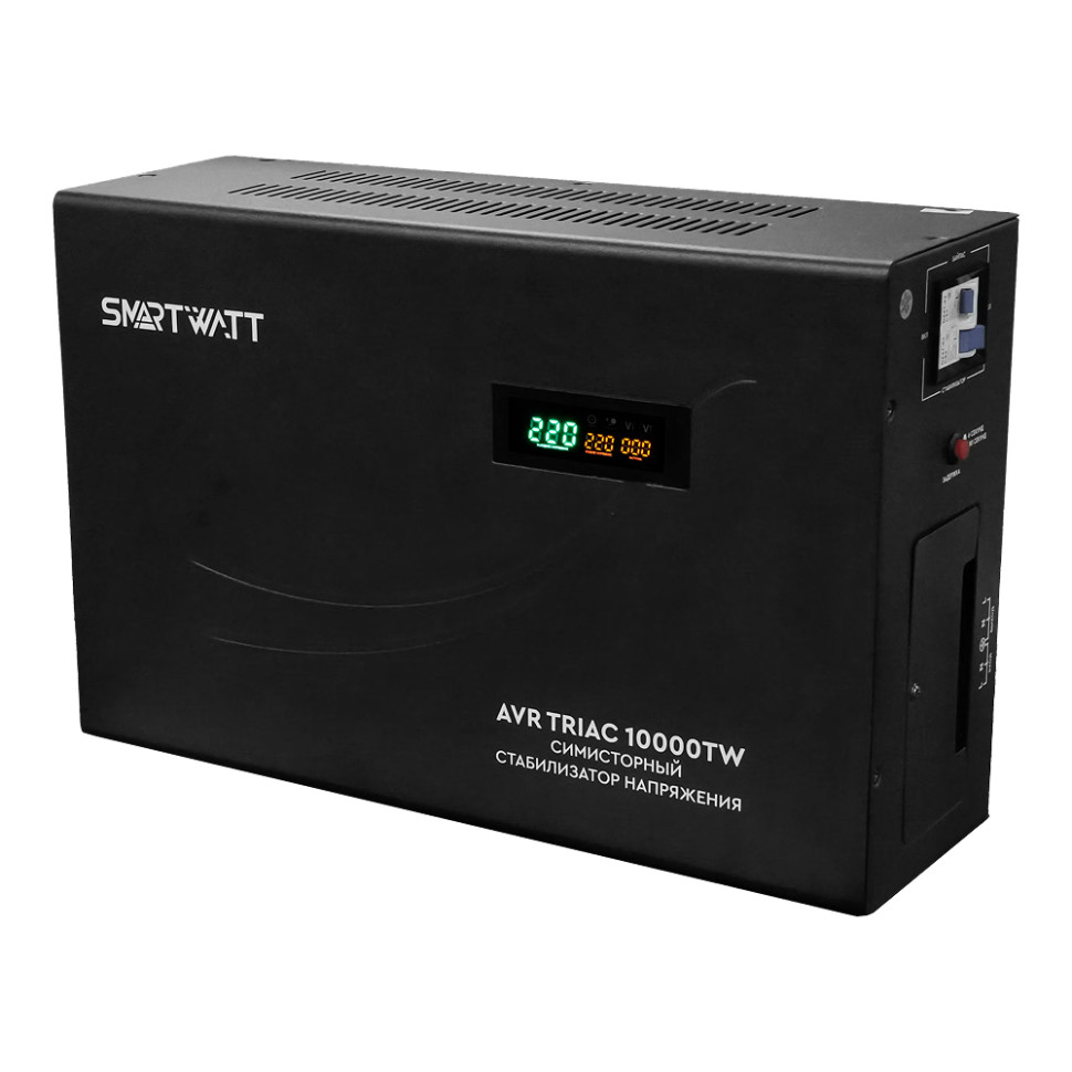 Стабилизатор напряжения симисторный SMARTWATT AVR Triac 10000TW (10000ВА, 100–260 В, 12 мес.гар.) Стабилизатор напряжения симисторный SMARTWATT AVR Triac 10000TW (10000ВА, 100–260 В, 12 мес.гар.)