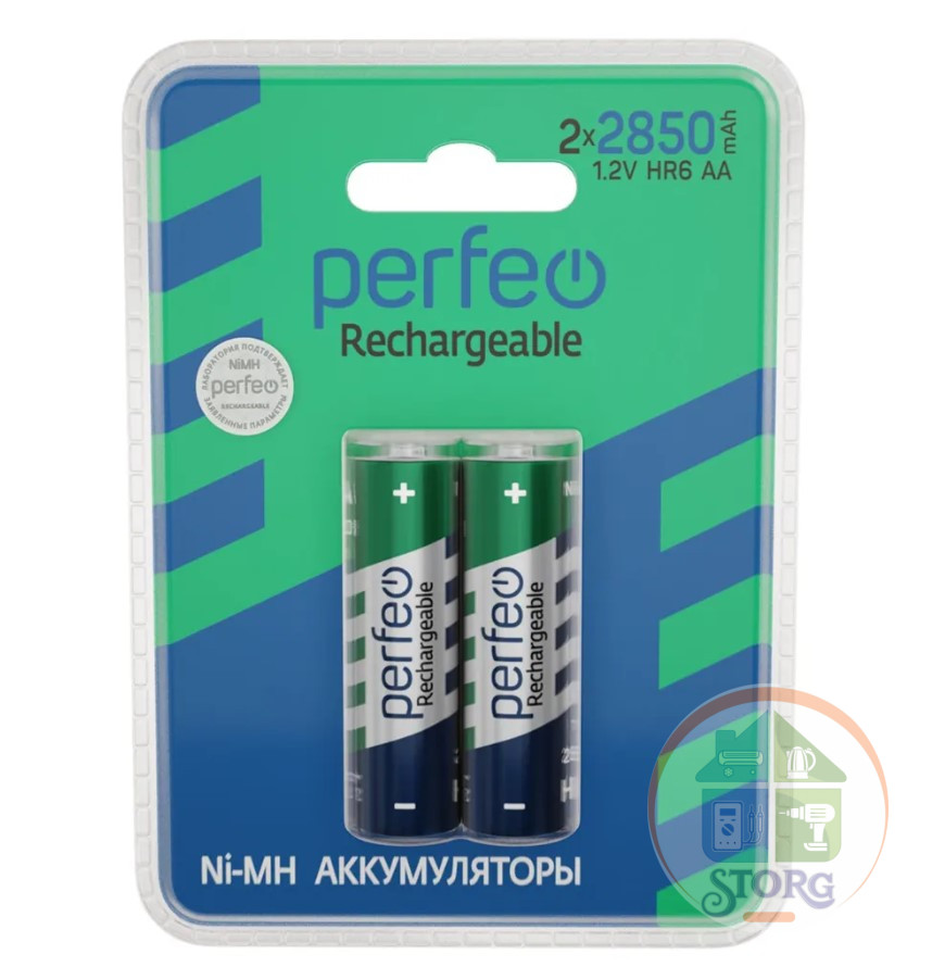Аккумулятор Perfeo AA2850mAh/2BL Пластик